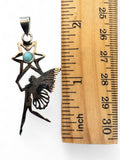 Fairy & Amazonite Solid 925 Sterling Silver Pendant