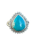 Kingman Turquoise Solid 925 Sterling Silver Ring 6