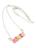 Pink Fire Opal Solid 925 Sterling Silver Necklace