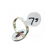 Kingman Red Rose Dahlia Solid 925 Sterling Silver Ring 7.5