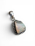 Raw Ethiopian Opal Solid 925 Sterling Silver Pendant