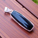 Black Onyx Solid 925 Sterling Silver Pendant