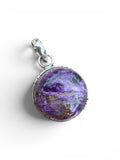 Charoite Solid 925 Sterling Silver Pendant