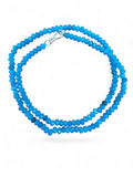 Blue Jade 4 mm Beaded Necklace 18 inch