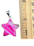 Star Pink Botswana Agate Solid 925 Sterling Silver Pendant
