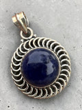 Sodalite Solid 925 Sterling Silver Pendant