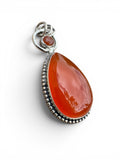 Carnelian Solid 925 Sterling Silver Pendant
