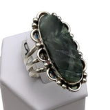 Seraphinite Solid 925 Sterling Silver Ring