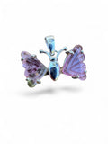 Butterfly Tourmaline Solid 925 Sterling Silver Pendant