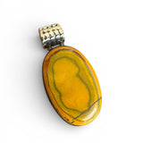 Indonesian Bumblebee Jasper Solid 925 Sterling Silver Pendant