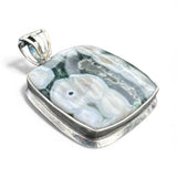 Ocean Jasper Solid 925 Sterling Silver Pendant