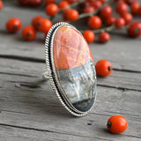 Maligano Jasper Solid 925 Sterling Silver Ring 7