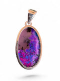Pink Dendritic Opal Solid 925 Sterling Silver Pendant