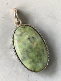 Zoisite Silver Overlay Pendant