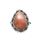 Guava Quartz Solid 925 Sterling Silver Ring 8.5