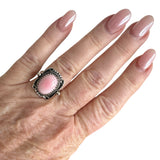 Pink Conch Solid 925 Sterling Silver Ring 8