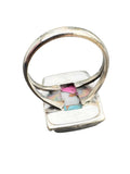 Kingman Cotton Candy Turquoise Solid 925 Sterling Silver Ring 7