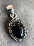 Black Onyx Solid 925 Sterling Silver Pendant