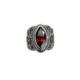 Garnet Solid 925 Sterling Silver Ring 5