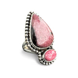 Rhodonite Solid 925 Sterling Silver Ring 5