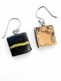 Black Jack Turquoise Solid 925 Sterling Silver Earrings