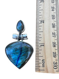 Blue Labradorite Solid 925 Sterling Silver Pendant