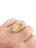Libyan Glass Solid 925 Sterling Silver Ring Adjustable