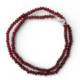 Red Jade 4 mm Beaded Necklace