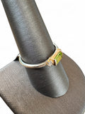 Peridot & Topaz Solid 925 Sterling Silver Ring 10