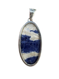 Sodalite Solid 925 Sterling Silver Pendant