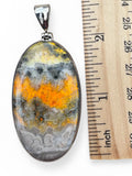 Bumblebee Jasper Solid 925 Sterling Silver Pendant