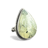 Prehnite Solid 925 Sterling Silver Ring 7.5