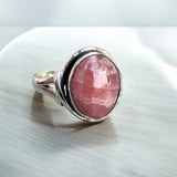 Rhodochrosite Solid 925 Sterling Silver Ring 7.5