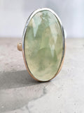 Prehnite Solid 925 Sterling Silver Ring 8