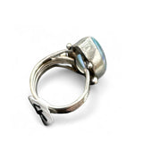Aurora Opal Solid 925 Sterling Silver Ring 10