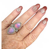 Aurora Opal Carved Solid 925 Sterling Silver Ring 10