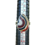Fordite Solid 925 Sterling Silver Ring 9