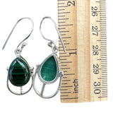 Malachite Solid 925 Sterling Silver Earrings