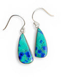 Blue Bird Azurite Solid 925 Sterling Silver Earrings
