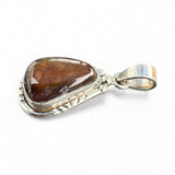 Mexican Fire Opal Solid 925 Sterling Silver Pendant