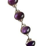 Amethyst Solid 925 Sterling Silver Bracelet