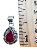Ruby Solid 925 Sterling Silver Pendant