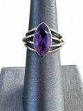 Amethyst Solid 925 Sterling Silver Ring 6