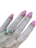 Kingman Turquoise & Spiny Oyster Solid 925 Sterling Silver Ring – Adjustable