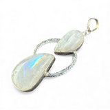 Rainbow Moonstone Solid 925 Sterling Silver Pendant