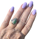 Variscite Solid 925 Sterling Silver Ring 6
