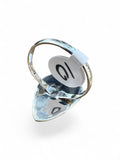 Kingman Turquoise Shadow Box Solid 925 Sterling Silver Ring 10