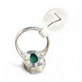 Emerald Solid 925 Sterling Silver Ring 7