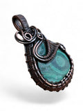 Malachite Copper Wrapped Pendant