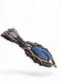 Labradorite & Rainbow Moonstone Copper Wrapped Pendant